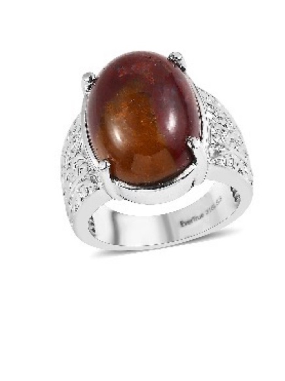 New EverTrue Aqua Nueva Moss Stainless Steel Women’s Men’s size 8 statement ring